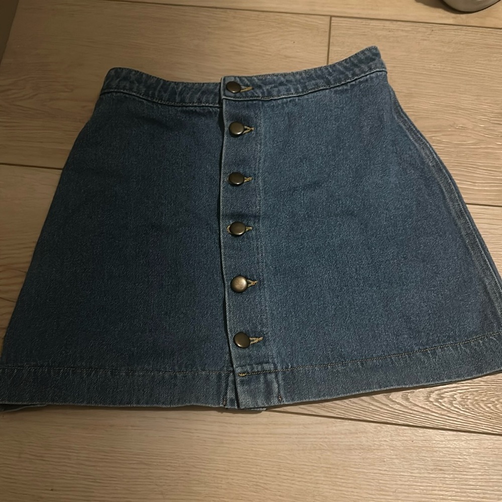 High waisted American Apparel Denim Skirt